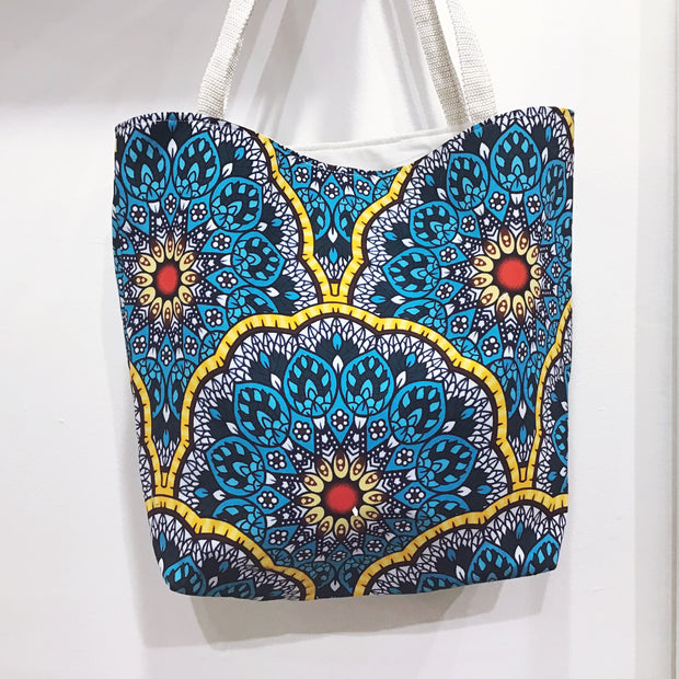 Jane Turquoise Mandala Tote