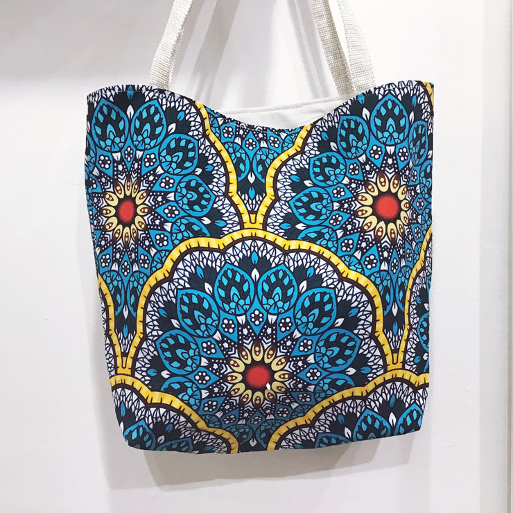 Jane Turquoise Mandala Tote