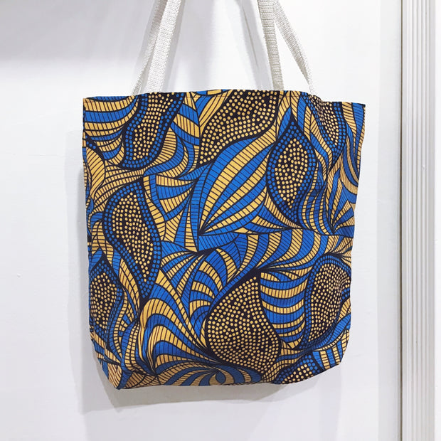 Jane Orange & Blue Tote