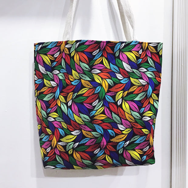 Jane Rainbow Leaves Tote