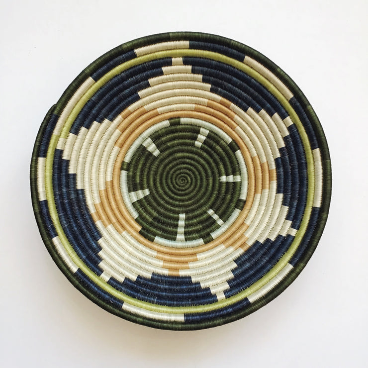 Large Basket - Lime Stripe
