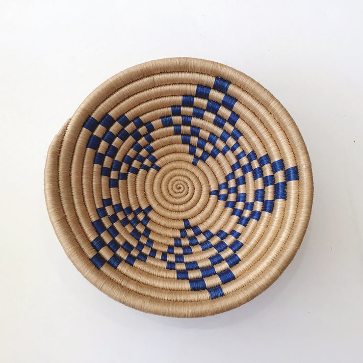 Small Basket - Royal Blue Flower