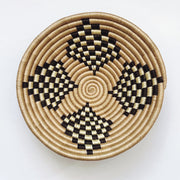 Small Basket - Black Checker Leaves