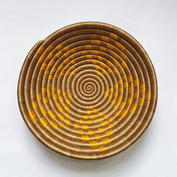Small Basket - Yellow Checkers
