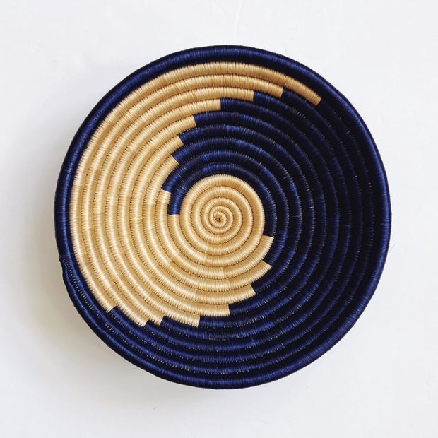 Medium Basket - Navy Blue Swirl