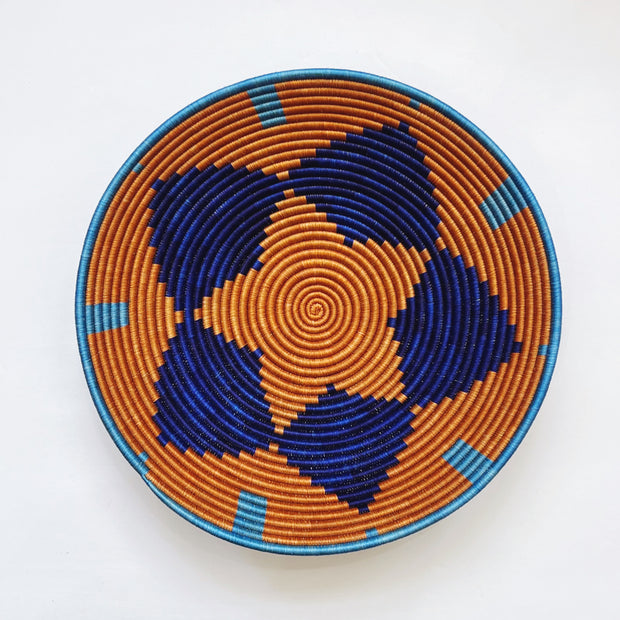Large Basket - Blue Five Point Star