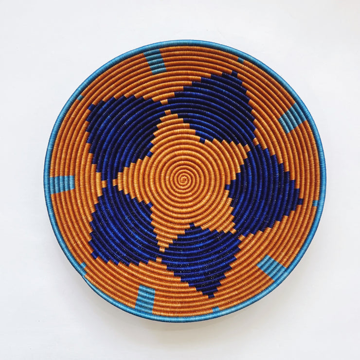 Large Basket - Blue Five Point Star