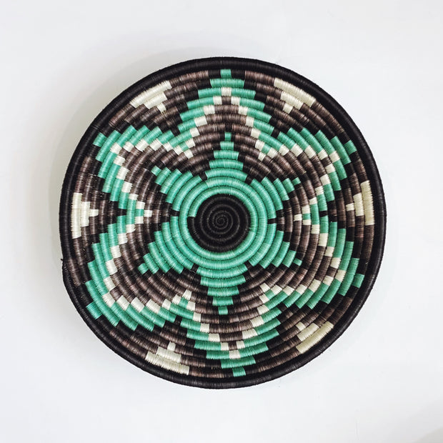 Large Basket - Teal Gray Star