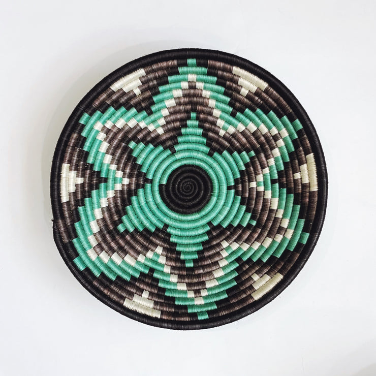 Large Basket - Teal Gray Star