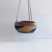 Hanging Plant Basket - Blue Steps