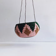 Hanging Plant Basket - Pink Boho
