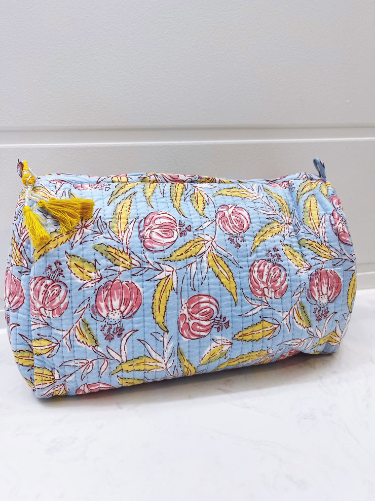 Quilted Toiletry Bag - Spring Time