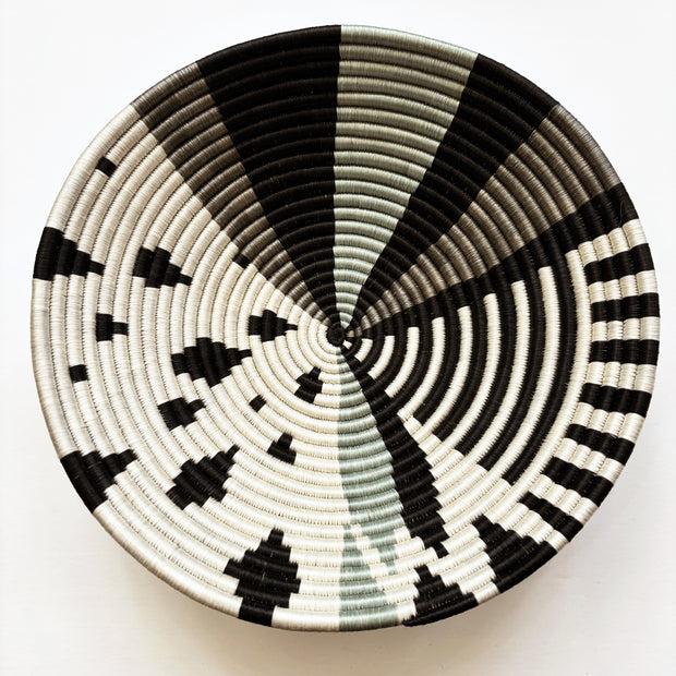 Large Basket - Black/White Abstract