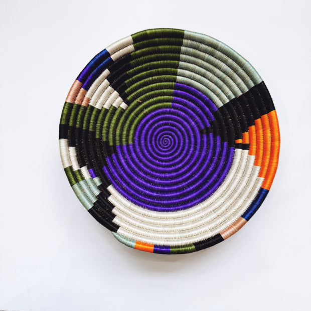 Large Basket - Purple/Orange Abstract - Mango + Main