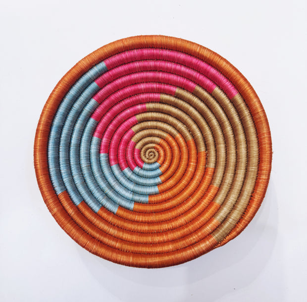 Small Basket - Pink/Orange Spiral