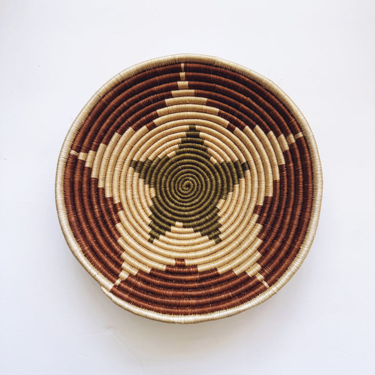 Medium Basket - Brown Star