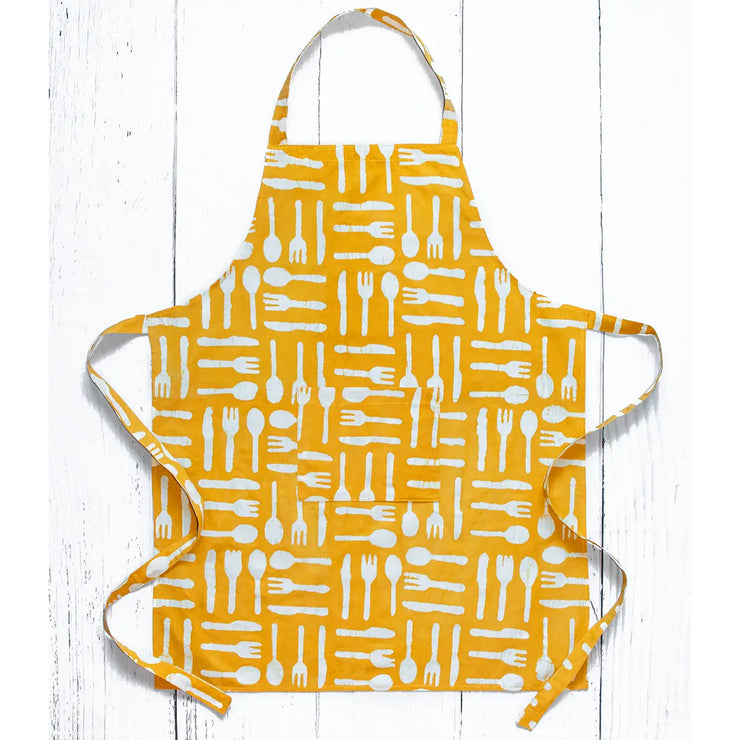 Adult Apron - Gold Silverware