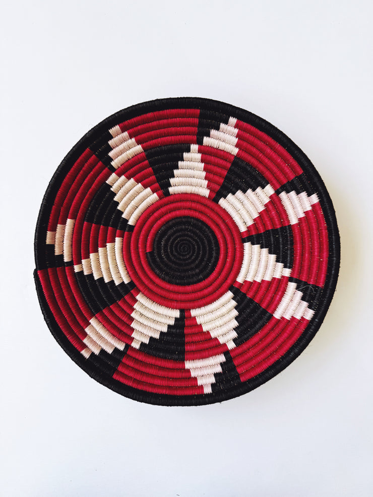 Medium Basket - Red/Black Triangles - Mango & Main