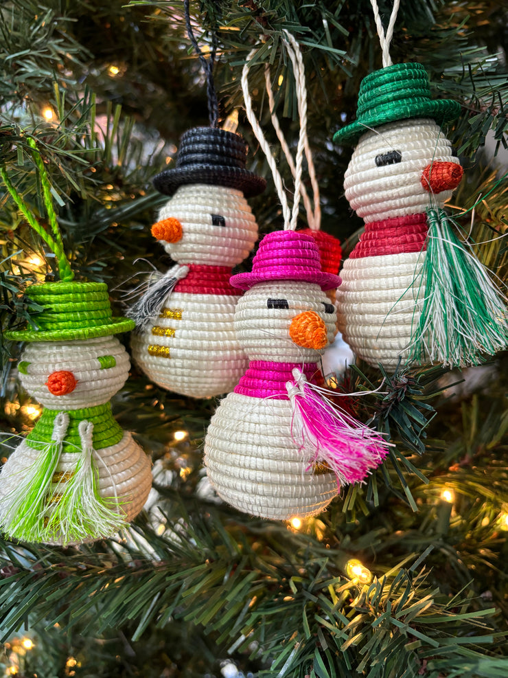 Woven Snowman Ornament