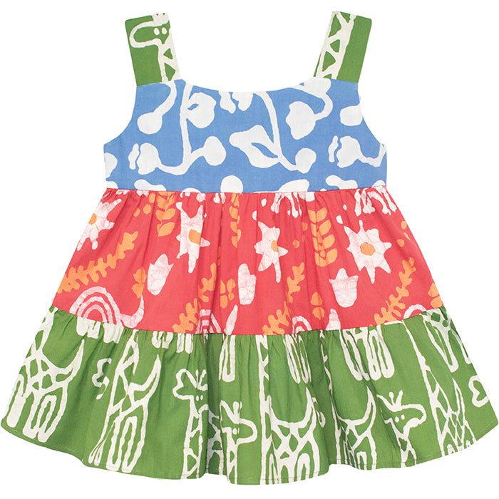 Baby Carousel Sundress - Giraffes Olive