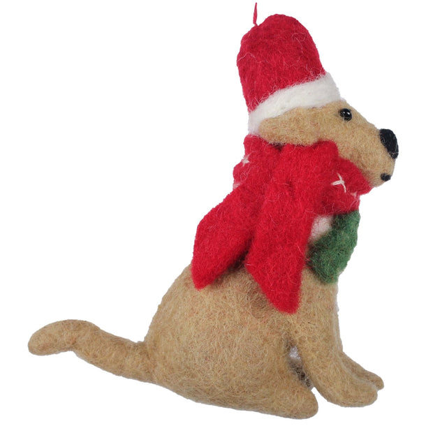 Golden Lab Felt Ornament