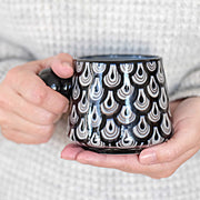 Ball Handle Stoneware Coffee Mug