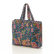 Bright Flowers Quilted Tote Bag