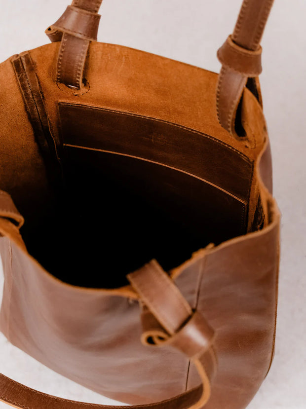 Cait Knotted Tote - Whiskey - Mango + Main