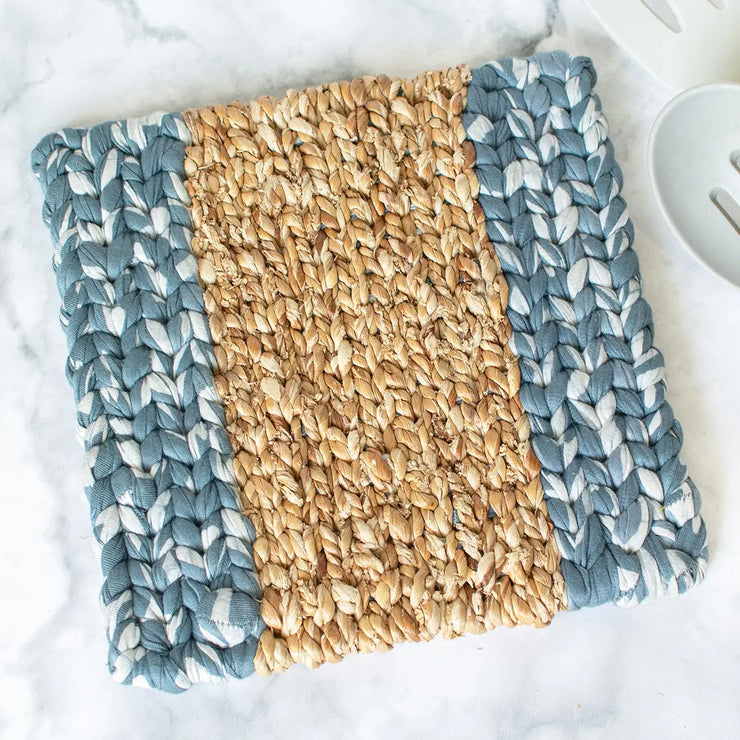 Water Hyacinth Trivet - Charcoal