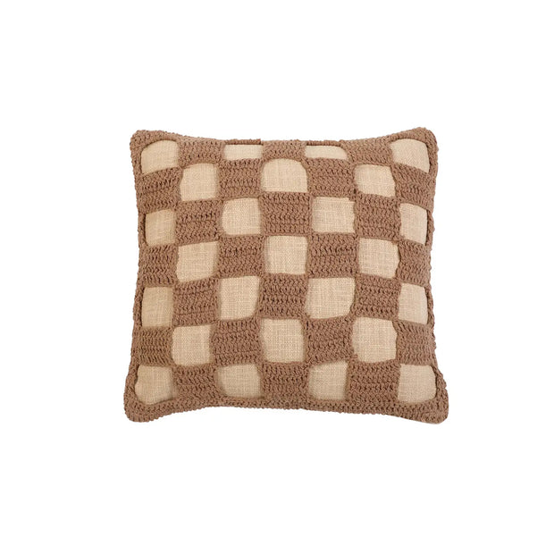 Tarika Checkered Crochet Pillow Cover