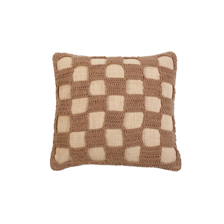Tarika Checkered Crochet Pillow Cover