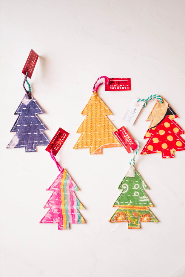 Kantha Christmas Tree Ornaments