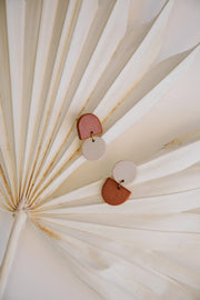 Backflip Clay Earrings - Cocoa Cream