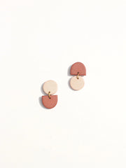 Backflip Clay Earrings - Cocoa Cream