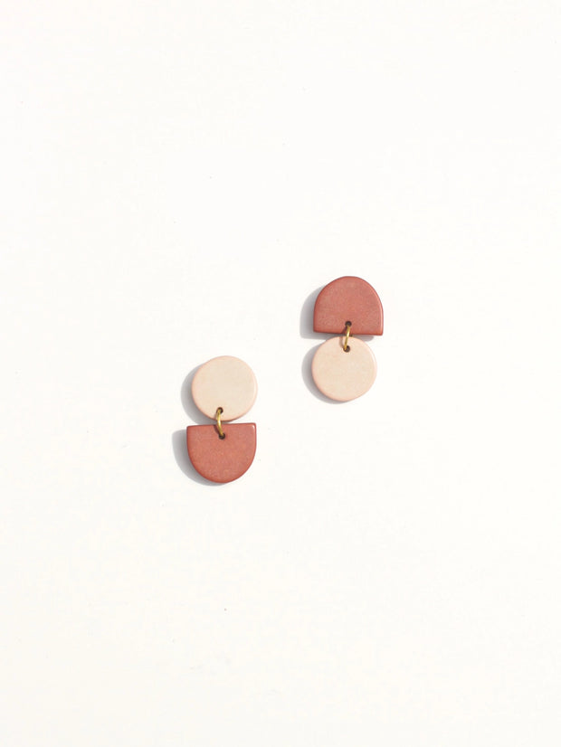Backflip Clay Earrings - Cocoa Cream