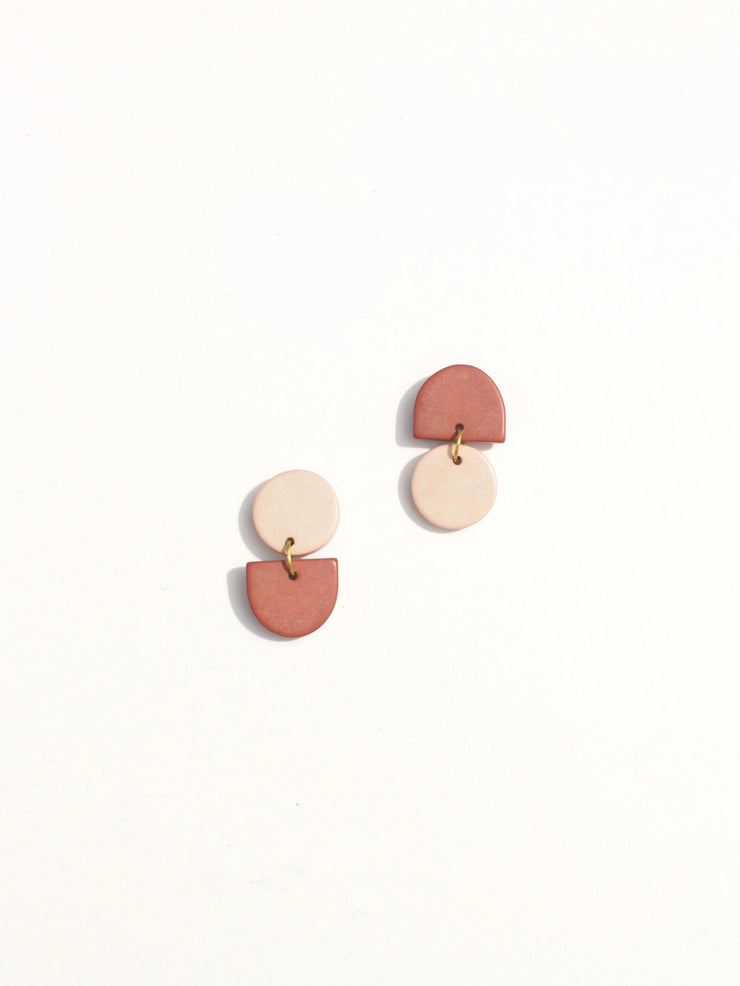 Backflip Clay Earrings - Cocoa Cream