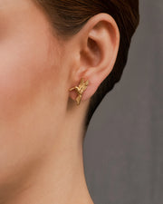 Gold Hummingbird Stud Earrings