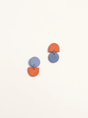 Backflip Clay Earrings - Coral Lapis