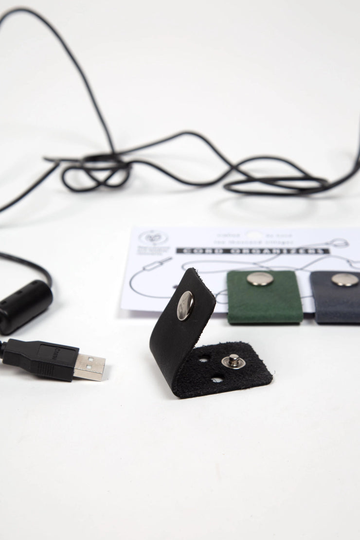 Leather Cord Organizers - Set of 3