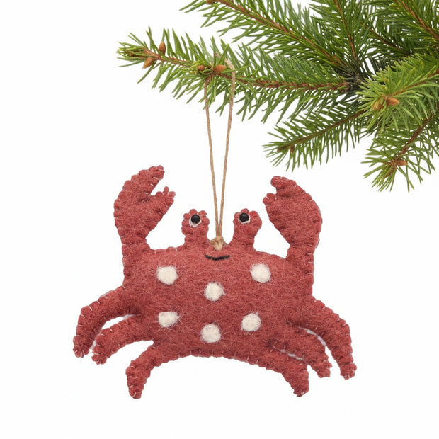 Crab Felt Ornament
