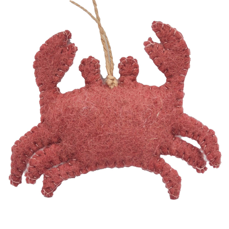Crab Felt Ornament