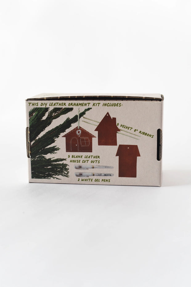 DIY Leather Gingerbread House Ornaments Kits