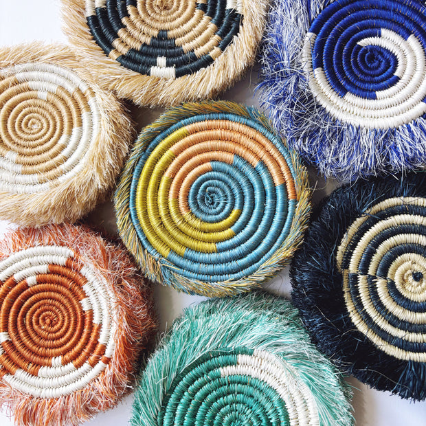 Woven Fringe Coasters - Mango & Main