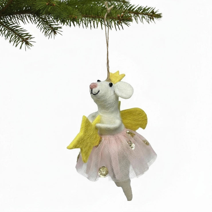 Fairy Mouse Felt Ornament