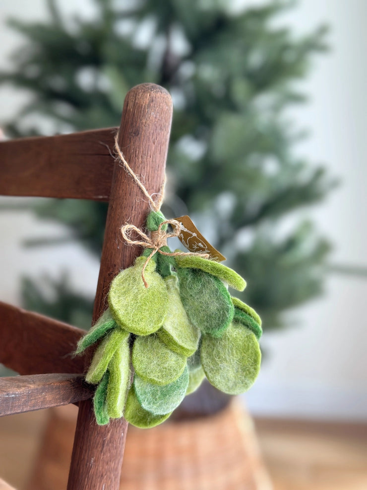 Mistletoe Sprig Felt Ornament