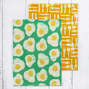 Eggs & Spoons Tea Towels - Set of Two