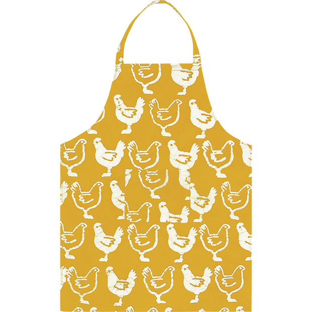 Adult Apron - Gold Chickens