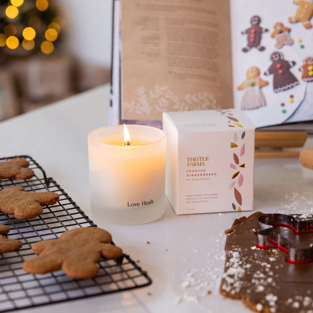 Frosted Gingerbread Holiday Candle