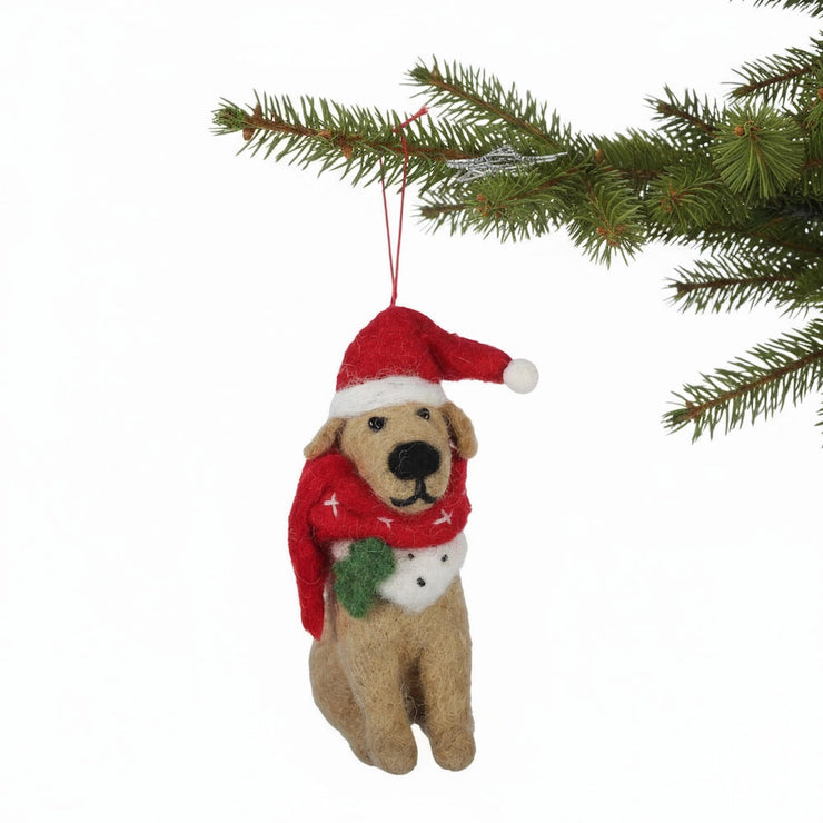 Golden Lab Felt Ornament