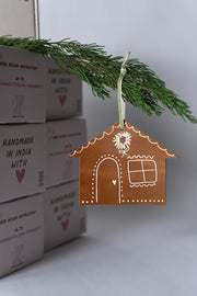 DIY Leather Gingerbread House Ornaments Kits